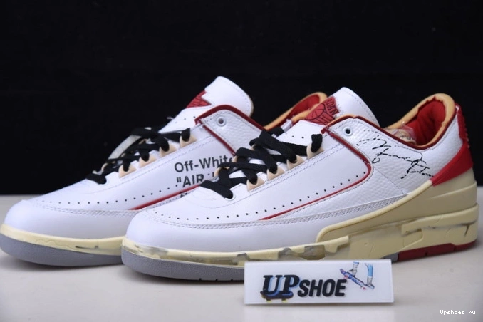 2 Low Air Red DJ4375-106 White Jordan O-W Retro SP 0814